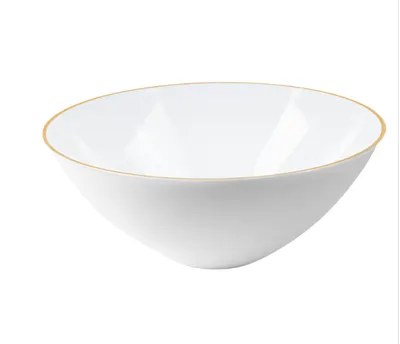 White Gold Rim Bowls