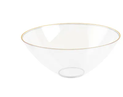 Clear Gold Rim Bowls