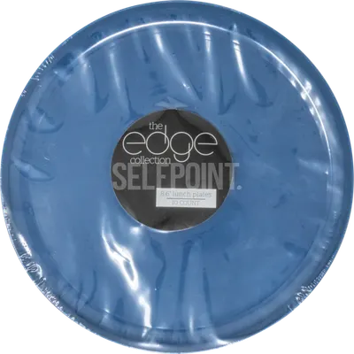 "Dark Blue Plates Plastic 8.6"""""