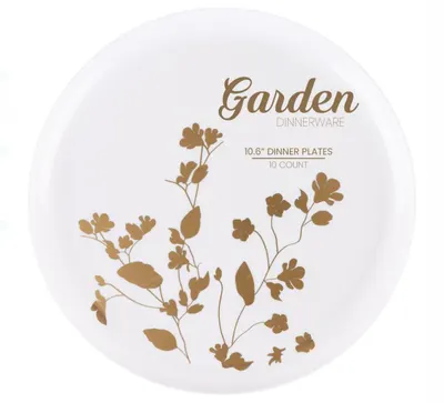 "Garden Dinnerware 10.6"""" Dinner Plates"