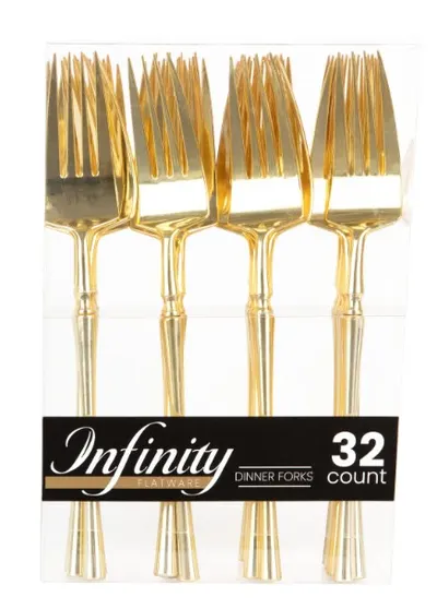 Gold Dinner Forks 32 ct