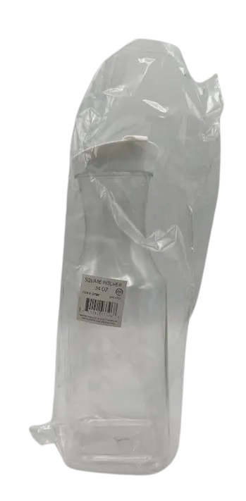 White Pitcher Square with Lid
