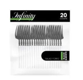 Flatware Blk/Wht For