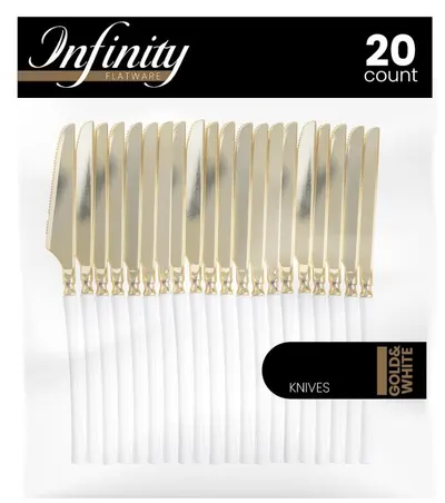 Gold & White Knives 20 ct