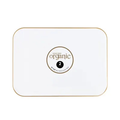 Tray Rectangular with Gold Rim