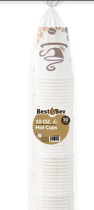 Paper Hot Cups W/Print 10 oz/ 50 ct