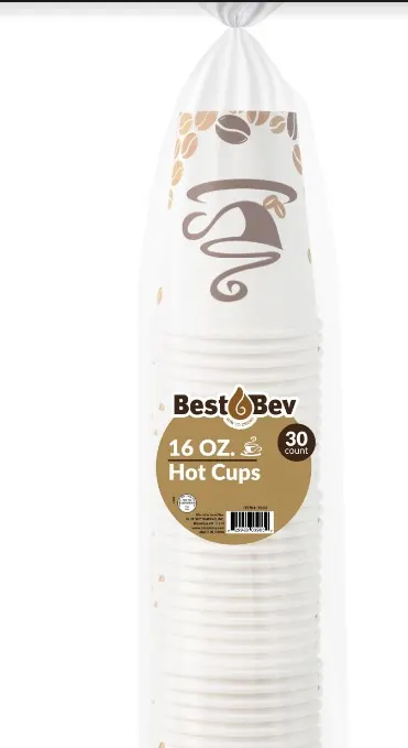 Coffee Print Hot Cups 30 ct