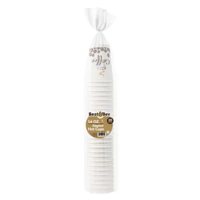 16 oz Rippled Hot Cups 20 ct