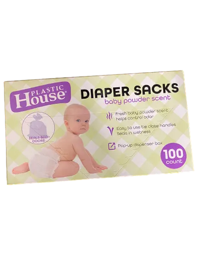 Baby Powder Scent Diaper Sacks 100 ct