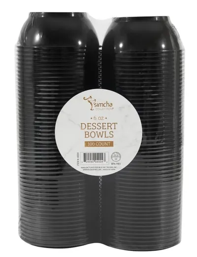 Black Dessert Bowls 100 ct