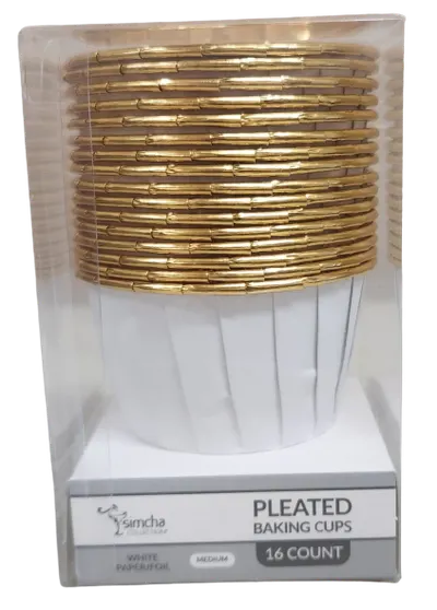 Medium Pleated Baking Cups 16 ct