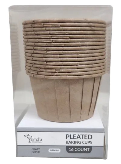 Pleated Medium Baking Cups 16 ct