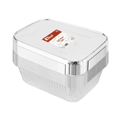 Pans Oblong 5 lb 25Pk W/Lids
