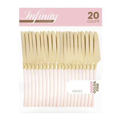Pink & Gold Knives 20 ct