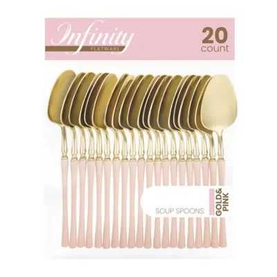 Pink Gold Soup Spoons 20 ct