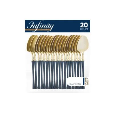Gold & Navy Tea Spoons 20 ct