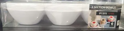 Petite Ware 3 Section Bowls 6 ct