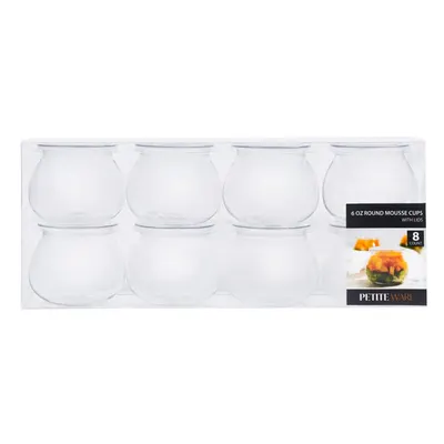 Round Mousse Cups with Lids 8 ct