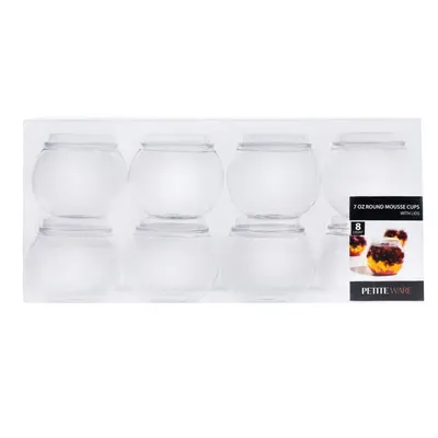 Round Mousse Cups with Lids 8 ct