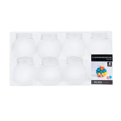 Mousse Cups Round with Lids 8 ct