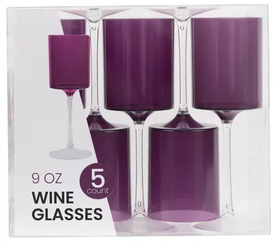 9 oz Wine Glasses 5 ct