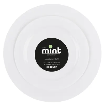 "7.5"""" Salad & 10"""" Dinner Plates 36 ct"
