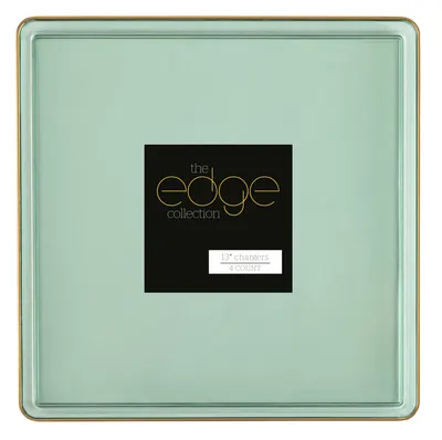 Chargers Square Green/Gold Rim