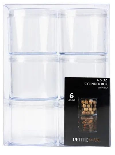 Cylinder Box with Lid 6 ct