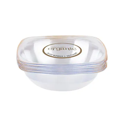 Soup Bowls Square 16 oz Clear/