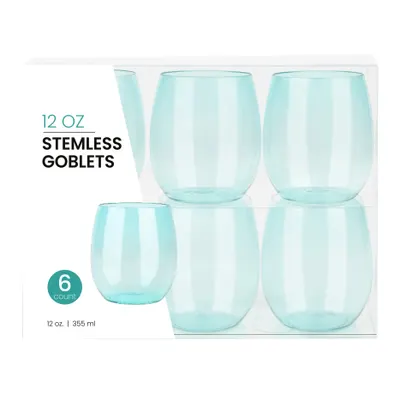 Stemless Wine Goblets 12 oz 6 ct