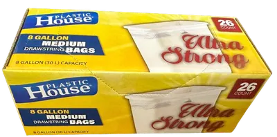 8 Gallon Medium Drawstring Bags 26 ct