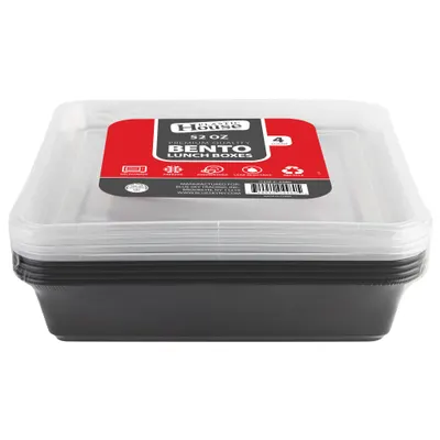 52oz Square Microwavable Containers 4 ct
