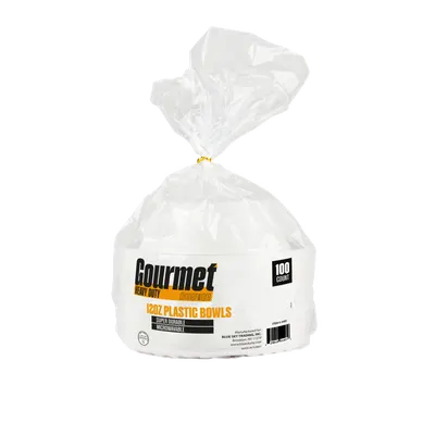 Gourmet Heavy Duty 12 oz Plastic Bowls 100 ct