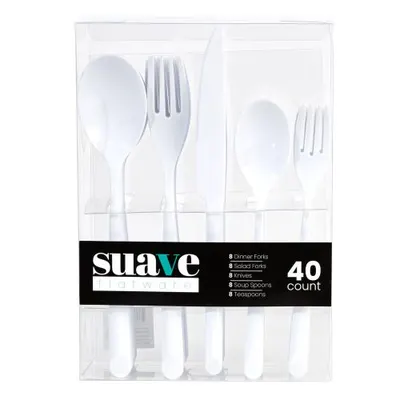 White Cutlery Flatware Combo Pack 40 ct