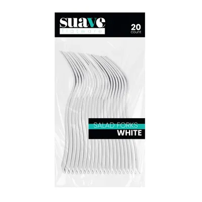 Flatware White Salad Forks 20 ct