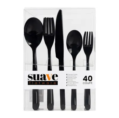 Cutlery Combo 40Ct Black