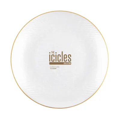 Icicles Pearl 9 Plates Gold Rim 10Ct