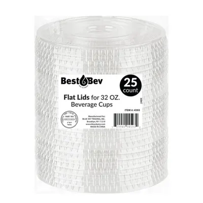 Flat Lids for Beverage Cups 25 ct