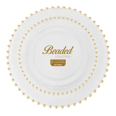 Beaded Combo Clear/Gold