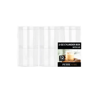 2 oz Cylinder Box with Lid 12 ct
