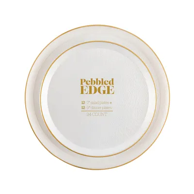 "7"""" Salad & 9"""" Dinner Plates 24 ct"