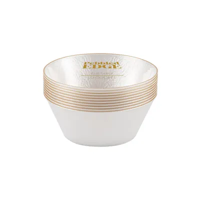Bowls 6 oz Pearl/Gold Rim