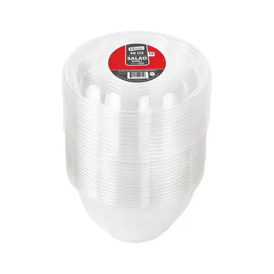48 oz Salad Bowls with Lids 12 ct