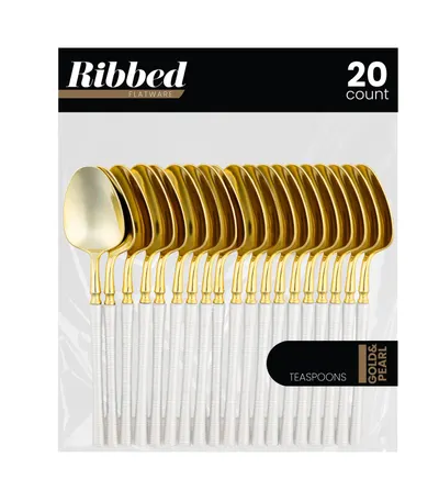 Gold Pearl Teaspoons 20 ct