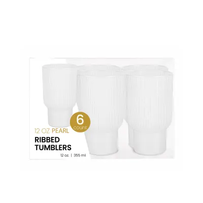 12 oz Ribbed Tumblers 6 ct