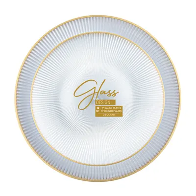 "7"""" Salad and 9"""" Dinner Plates 24 ct"