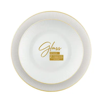 "7"""" Salad & 9"""" Dinner Plates 24 ct"