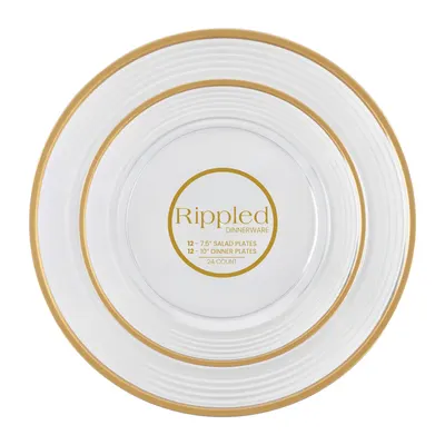 "7.5"""" Salad & 10"""" Dinner Plates 24 ct"