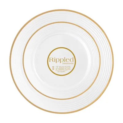 "7.5"""" Salad & 10"""" Dinner Plates 24 ct"