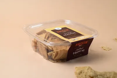 Vegan Sesame Sourdough Crackers